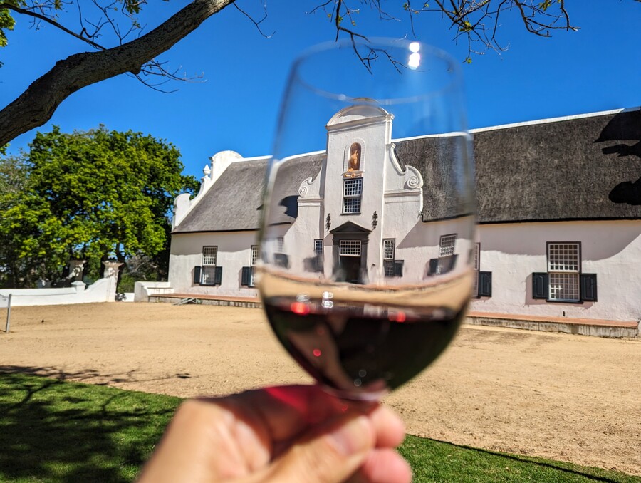 Cata de vino en Groot Constantia, Ciudad del Cabo